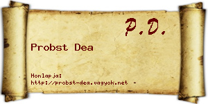 Probst Dea névjegykártya
